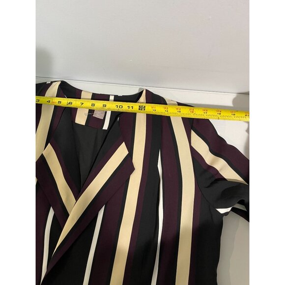 Chicos Womens Striped Open Front Blazer Jacket 2P Polyester - Picture 11 of 16